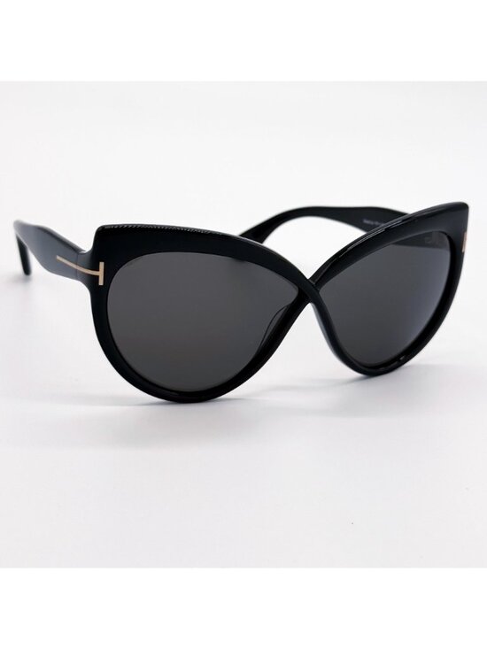 NEW TOM FORD BEATRICE SUNGLASSES TF1196 01A OVERSIZED BLACK WOMEN EYEWEAR FT1196 main image 5